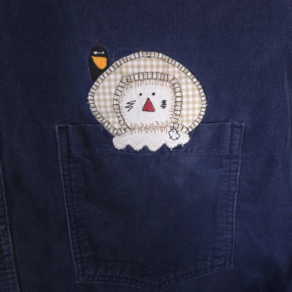 Basics Corduroy Button Down Fall Halloween Thanksgiving Womens Size Med Rustic - Picture 2 of 7